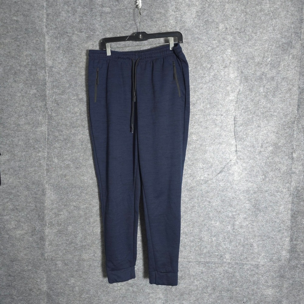 Public Record Ivan-NM Joggers Men XL Navy Blue Heathered Pocket Athletic Pant